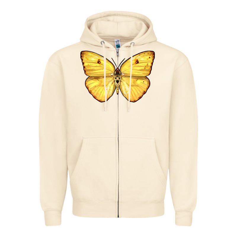 Cloudless Sulphur Butterfly Zipper Hoodie by LillyAllenDesigns | Teevron