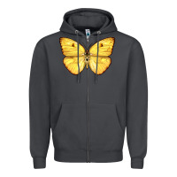 Smoke Cloudless Sulphur Butterfly Zipper Hoodie - LillyAllenDesigns