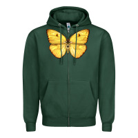 Sports Green Cloudless Sulphur Butterfly Zipper Hoodie - LillyAllenDesigns