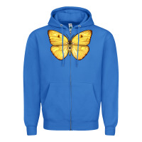 True Royal Cloudless Sulphur Butterfly Zipper Hoodie - LillyAllenDesigns