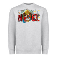 Heather Grey Noel Heavyweight Sweatshirt - CowhideDigitalArt