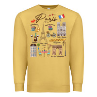 Antique Gold paris bonjour eiffel tower paris lover paris traveling vacay Premium Sweatshirt - trangStudio