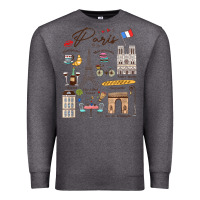 Charcoal Heather paris bonjour eiffel tower paris lover paris traveling vacay Premium Sweatshirt - trangStudio