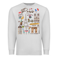 Dove Grey paris bonjour eiffel tower paris lover paris traveling vacay Premium Sweatshirt - trangStudio