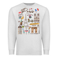 Oatmeal Heather paris bonjour eiffel tower paris lover paris traveling vacay Premium Sweatshirt - trangStudio