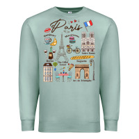 Seafoam paris bonjour eiffel tower paris lover paris traveling vacay Premium Sweatshirt - trangStudio