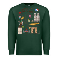 Sports Green paris bonjour eiffel tower paris lover paris traveling vacay Premium Sweatshirt - trangStudio