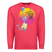 Cardinal basketball player halloween pumpkin skeletons kids boys Premium Sweatshirt - trangStudio