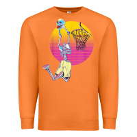 Carrot basketball player halloween pumpkin skeletons kids boys Premium Sweatshirt - trangStudio