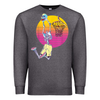 Charcoal Heather basketball player halloween pumpkin skeletons kids boys Premium Sweatshirt - trangStudio
