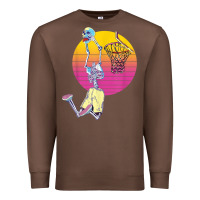 Chestnut basketball player halloween pumpkin skeletons kids boys Premium Sweatshirt - trangStudio