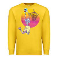 Lemon basketball player halloween pumpkin skeletons kids boys Premium Sweatshirt - trangStudio