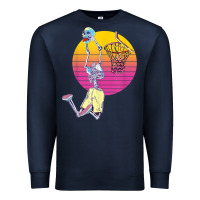 Basketball Player Halloween Pumpkin Skeletons Kids Boys Premium Sweatshirt | Teevron
