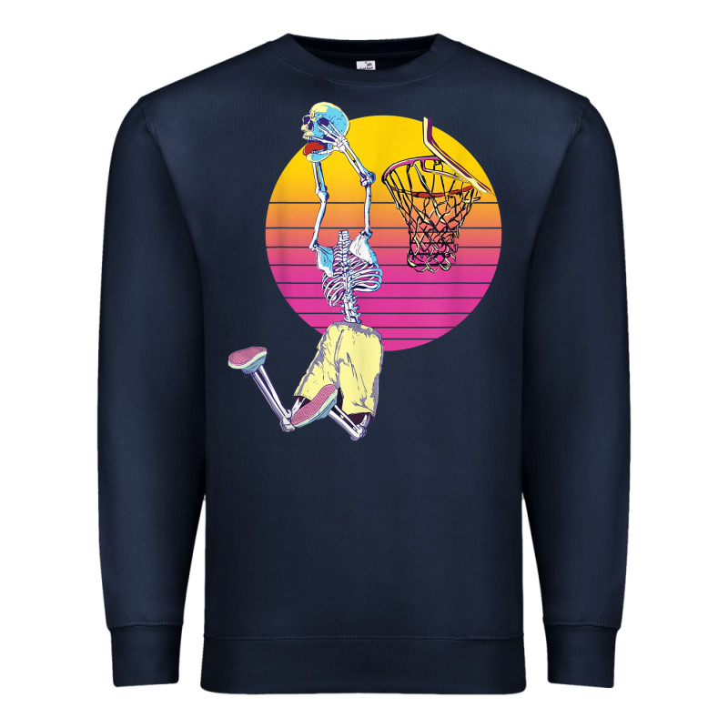 Basketball Player Halloween Pumpkin Skeletons Kids Boys Premium Sweatshirt by trangStudio | Teevron