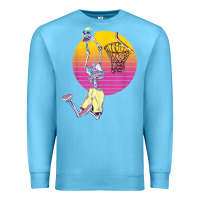 Ocean Blue basketball player halloween pumpkin skeletons kids boys Premium Sweatshirt - trangStudio