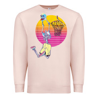 Pale Pink basketball player halloween pumpkin skeletons kids boys Premium Sweatshirt - trangStudio