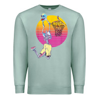 Seafoam basketball player halloween pumpkin skeletons kids boys Premium Sweatshirt - trangStudio