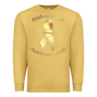 Antique Gold childhood cancer awareness children cure kids Premium Sweatshirt - DesignPulse