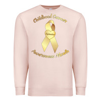 Pale Pink childhood cancer awareness children cure kids Premium Sweatshirt - DesignPulse