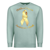 Seafoam childhood cancer awareness children cure kids Premium Sweatshirt - DesignPulse