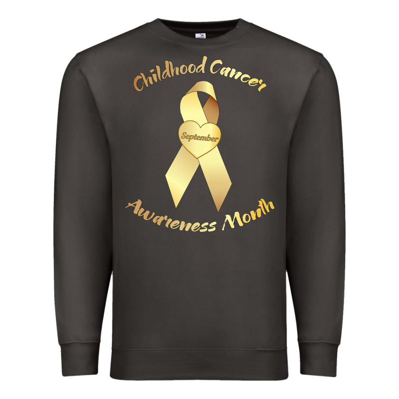 Childhood Cancer Awareness Children Cure Kids Premium Sweatshirt by DesignPulse | Teevron