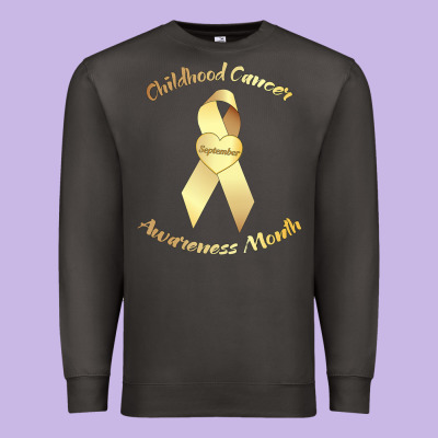 Childhood Cancer Awareness Children Cure Kids Premium Sweatshirt Designed By Designpulse