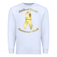 White childhood cancer awareness children cure kids Premium Sweatshirt - DesignPulse