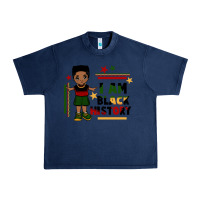 Navy i am black history black boy  juneteenth Urban Heavy Tee - CowGirlArtShop