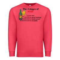 Cardinal the 4 stages of soju i'm rich i'm good looking t shirt Premium Sweatshirt - DesignPulse