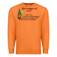 Carrot the 4 stages of soju i'm rich i'm good looking t shirt Premium Sweatshirt - DesignPulse
