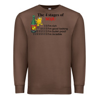 Chestnut the 4 stages of soju i'm rich i'm good looking t shirt Premium Sweatshirt - DesignPulse