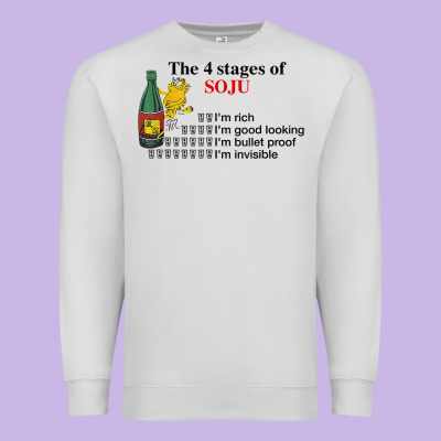 The 4 Stages Of Soju I'm Rich I'm Good Looking T Shirt Premium Sweatshirt Designed By Designpulse