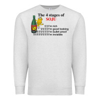 Oatmeal Heather the 4 stages of soju i'm rich i'm good looking t shirt Premium Sweatshirt - DesignPulse