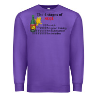 Purple the 4 stages of soju i'm rich i'm good looking t shirt Premium Sweatshirt - DesignPulse