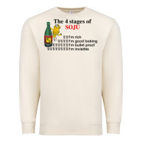 Sandshell the 4 stages of soju i'm rich i'm good looking t shirt Premium Sweatshirt - DesignPulse