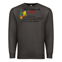 Smoke the 4 stages of soju i'm rich i'm good looking t shirt Premium Sweatshirt - DesignPulse