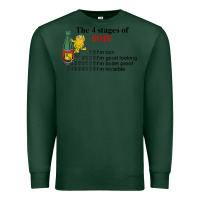 Sports Green the 4 stages of soju i'm rich i'm good looking t shirt Premium Sweatshirt - DesignPulse