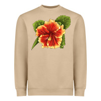 Mushroom Hawaiian Hibiscus Flower Illustrations Heavyweight Sweatshirt - LillyAllenDesigns