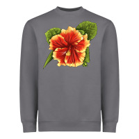 Storm Hawaiian Hibiscus Flower Illustrations Heavyweight Sweatshirt - LillyAllenDesigns