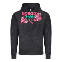 Vintage Black nobody fights alone cancer awareness Vintage Hoodie - CowGirlArtShop