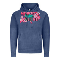 Vintage Denim nobody fights alone cancer awareness Vintage Hoodie - CowGirlArtShop