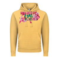 Vintage Mustard nobody fights alone cancer awareness Vintage Hoodie - CowGirlArtShop