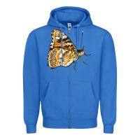 True Royal Painted Lady Butterfly Zipper Hoodie - LillyAllenDesigns