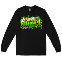 Black Lucky Nurse St. Patrick's Day Long Sleeve Tee - HowdyJamesFarm