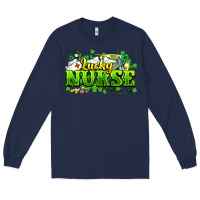 Navy Lucky Nurse St. Patrick's Day Long Sleeve Tee - HowdyJamesFarm