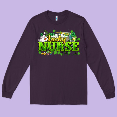 Lucky Nurse St. Patrick's Day Long Sleeve Tee Designed By Howdyjamesfarm