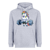 Heather Grey Unicorn Weightlifting T Fitness Gym Deadlift Rainbow Gifts Party Men W Heavyweight Hoodie - trangStudio