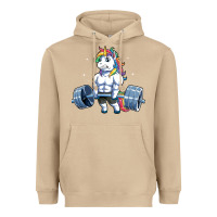 Mushroom Unicorn Weightlifting T Fitness Gym Deadlift Rainbow Gifts Party Men W Heavyweight Hoodie - trangStudio