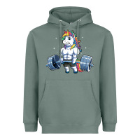 Sage Unicorn Weightlifting T Fitness Gym Deadlift Rainbow Gifts Party Men W Heavyweight Hoodie - trangStudio