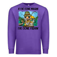 Purple if i've gone missin' i've gone fishin' Premium Sweatshirt - BarkalooDesign